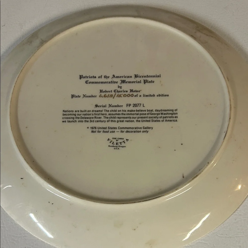 Patriotic Scene Decorative Plate